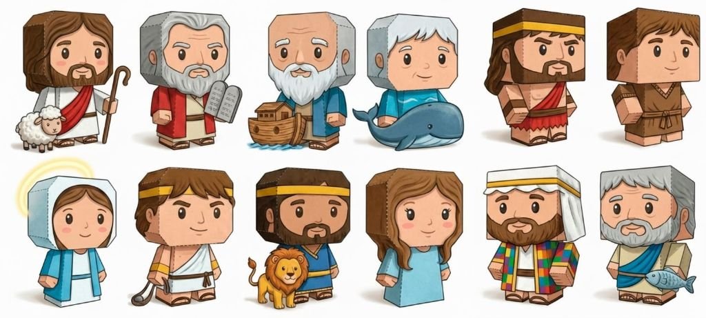 Personajes del kit bíblico 2